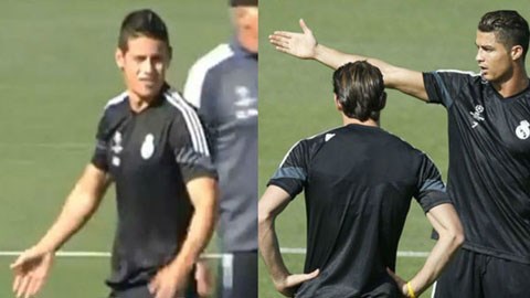 Ronaldo bắt nạt James Rodriguez, đuổi khỏi nhóm "đá ma"