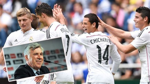 Ancelotti phấn khích trước chiến thắng khủng của Real