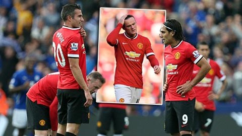 M.U mất Rooney 3 trận: Đã đến lúc Van Persie và Falcao đứng mũi chịu sào