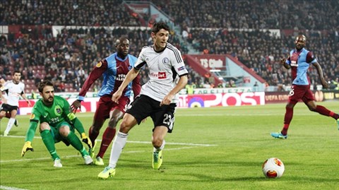 0h00 ngày 3/10: Trabzonspor vs Legia Warsaw