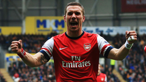 Podolski muốn rời Arsenal