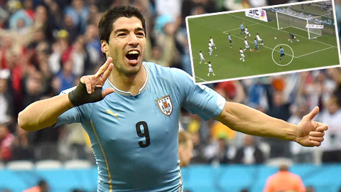 Luis Suarez trở lại và đặt dấu ấn ở bàn thắng của Uruguay