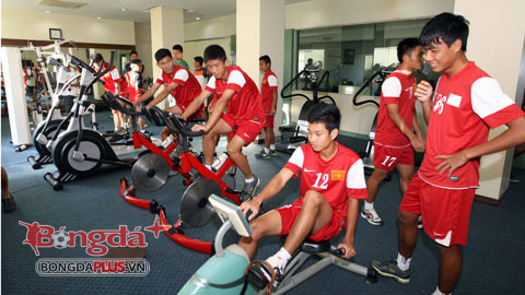 U19 Việt Nam tích cực tập thể lực trước trận đấu với U19 Trung Quốc