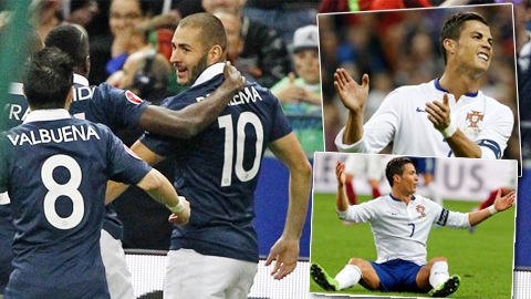 Dư âm trận Pháp 2-1 BĐN: Ronaldo "bé nhỏ" trước Benzema