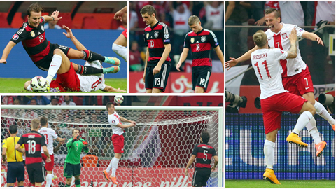 Đức thua sốc 0-2 trên đất Ba Lan: Cái tát điếng người!