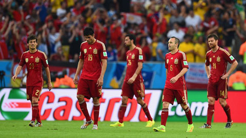 2014 – Năm thảm họa với các đội tuyển Tây Ban Nha