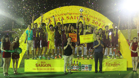 Giải bóng đá Cúp Bia Sài Gòn 2014 khu vực Hà Nội: Tưng bừng ngày hội bóng đá phong trào