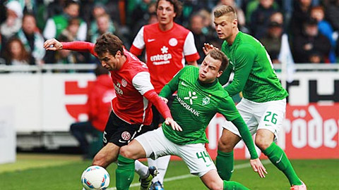 21h30 ngày 1/11: Mainz vs Werder Bremen