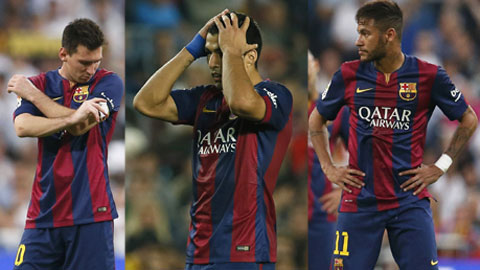 Messi, Suarez và Neymar: Bộ ba đen đủi!