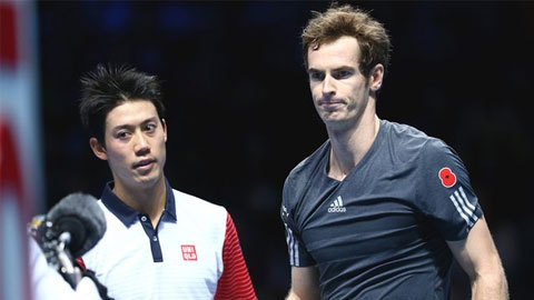 Vòng bảng ATP World Tour Finals: Murray bại trận dưới tay Nishikori ở trận mở màn