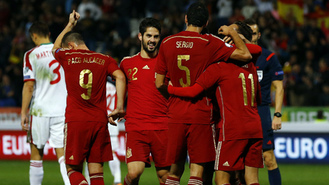 Vòng loại EURO 2016: Tây Ban Nha thắng đậm