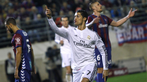 Ronaldo ghi bàn nhiều hơn 75% đội bóng ở 5 giải hàng đầu châu Âu