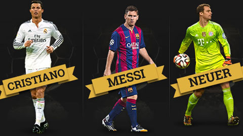 Công bố danh sách rút gọn QBV 2014: Neuer đua tranh cùng Ronaldo và Messi