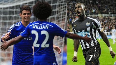 Chelsea thí Oscar hoặc Willian để mua sao Newcastle?