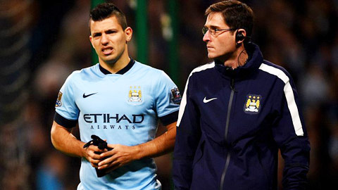 Aguero nghỉ tới hết tháng 1/2015