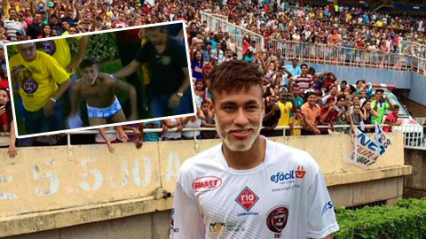 Sau giờ bóng lăn (28/12): Neymar nhuộm râu, cởi đồ tặng fan