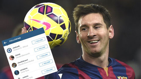 Chán Barca, Messi bất ngờ theo dõi Chelsea trên Instagram