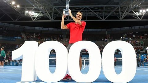 Roger Federer có trận thắng thứ 1.000 tại chung kết Brisbane