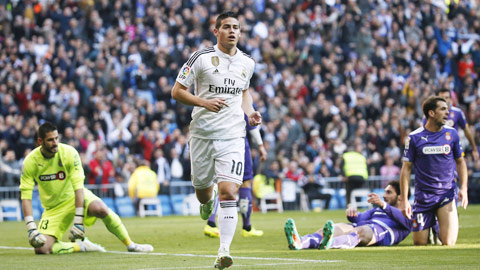 James Rodriguez ghi bàn đầu tiên trên sân nhà cho Real