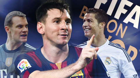 QBV 2014: Messi “đầu hàng” Ronaldo và Neuer