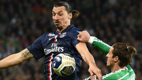 St. Etienne 0-1 PSG: Đi tiếp nhờ... ngực của Ibra