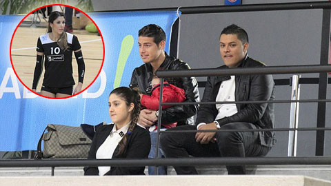 Sau giờ bóng lăn (26/1): James Rodriguez ôm con đi cổ vũ vợ thi đấu