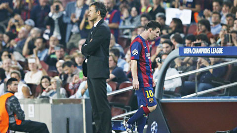 Messi và Enrique có cãi vã trên sân