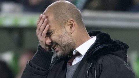 Guardiola thừa nhận "bất lực" trước lối chơi phản công của Wolfsburg