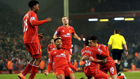 Liverpool có bàn thắng thứ 4.000 trên sân nhà ở Premier League