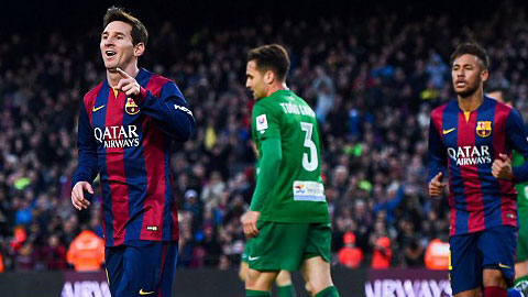 Barca 5-0 Levante: Messi lập hat-trick, Neymar & Suarez cũng ghi bàn