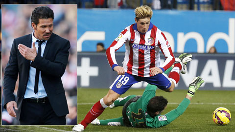 Hàng công Atletico rối loạn bởi sự xuất hiện của Torres: Simeone bối rối vì thử nghiệm