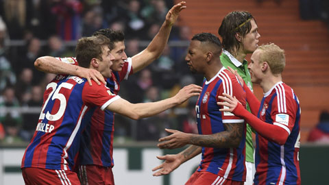Vùi dập Bremen 4-0, Bayern băng băng về đích