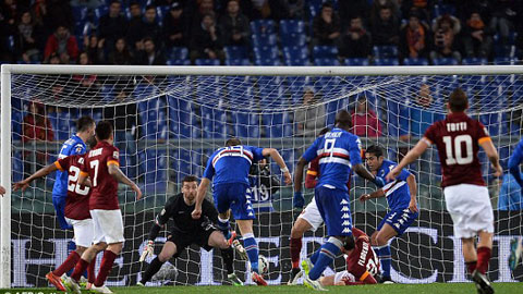 Roma 0-2 Sampdoria: Olimpico sụp đổ