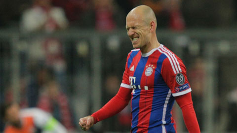 Robben chấn thương có thể nghỉ tới 8 tuần: Báo động đỏ tại Bayern!