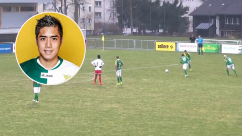 Cầu thủ người Việt ghi bàn đẹp mắt trên đất Thụy Sỹ