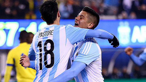 Không cần Messi, Argentina hạ Ecuador nhờ Pastore
