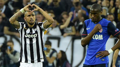 Vidal ghi bàn từ phạt đền, Juventus thắng nhẹ Monaco