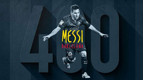 Messi thiết lập mốc 400 bàn trong màu áo Barca