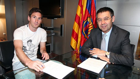 Messi sẽ ở lại Barca cho tới khi treo giày