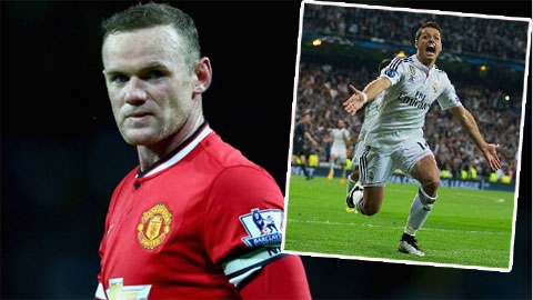 Rooney chúc mừng Chicharito lập đại công cho Real