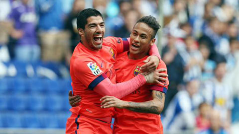 Neymar & Messi giúp Barca củng cố ngôi đầu