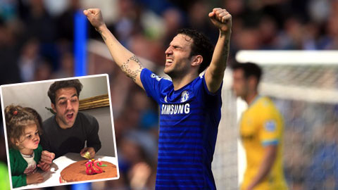 Fabregas mừng sinh nhật cùng gia đình sau chức vô địch với Chelsea