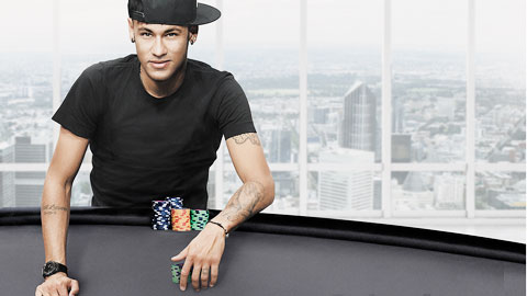 Neymar trở thành cao thủ poker