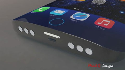 iPhone 7 edge concept có nút Home ảo và cổng một kết nối USB-C