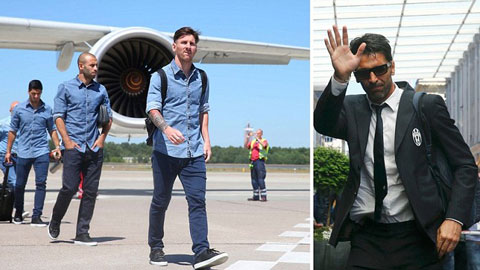 Chùm ảnh: Barca và Juve đặt chân đến Berlin, sẵn sàng cho CK Champions League
