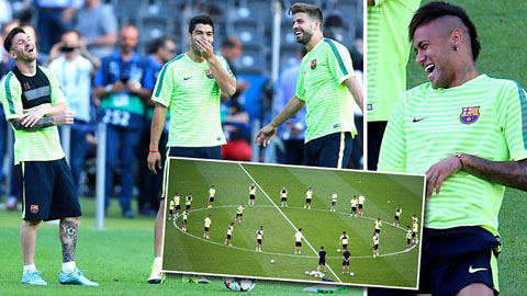 Buổi tập của Barca trên đất Đức trước trận CK Champions League