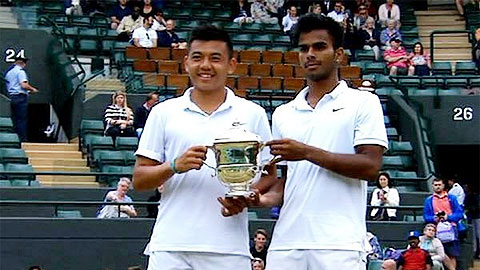Lý Hoàng Nam vô địch giải trẻ Wimbledon đôi nam
