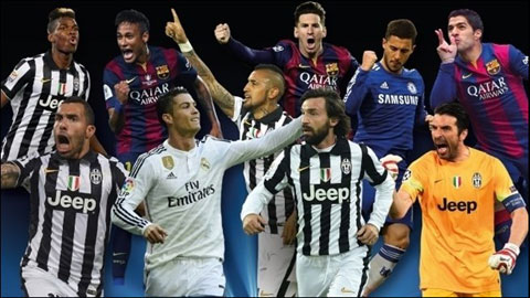 Barca & Juve áp đảo danh sách cầu thủ hay nhất châu Âu 2014/15