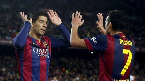 Suarez không muốn Pedro rời Barca