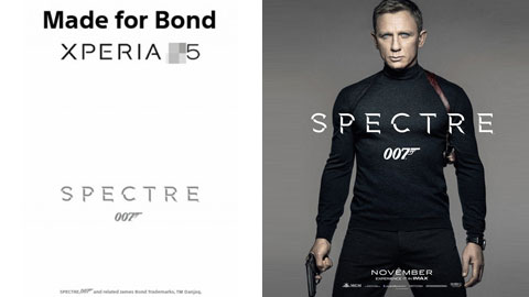 Xperia Z5 sẽ xuất hiện trong Spectre, phim mới về James Bond